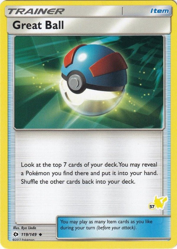 Producto - Great Ball - 119/149 #57 Pikachu Stamped - Battle Academy Sun and Moon