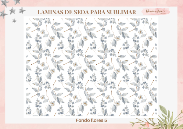 Producto - Laminas de seda para sublimar - Fondo flores 5