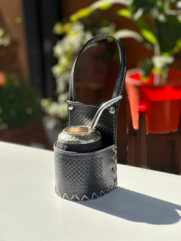 Producto - Porta Mate Canasta Matera Ecocuero Con Tiras Para Auto