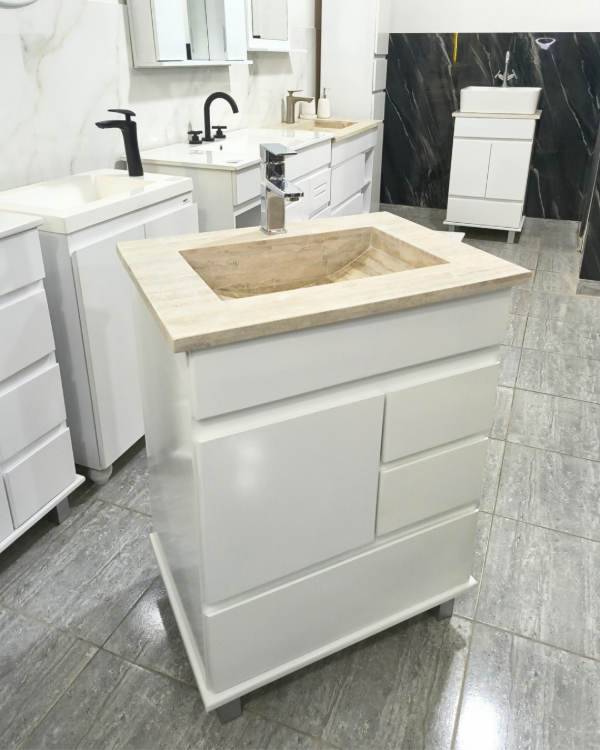 Producto - VANITORY NEW BARILOCHE 60CM CON BACHA TRAVERTINO - 0