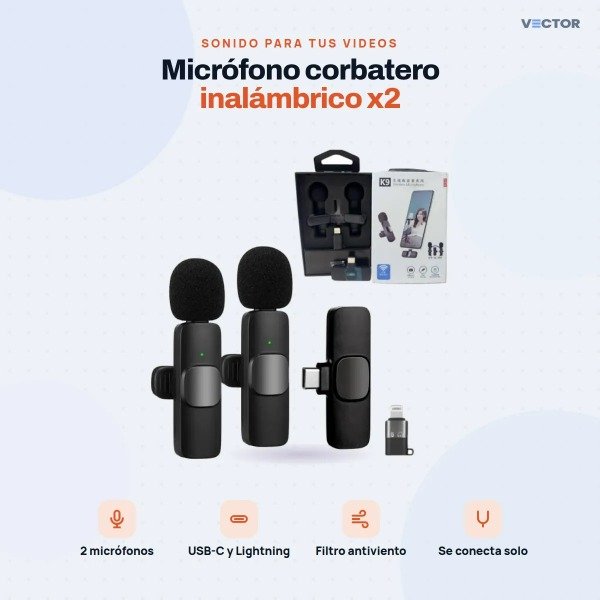 Producto - Microfono Corbatero Doble K9 - 1
