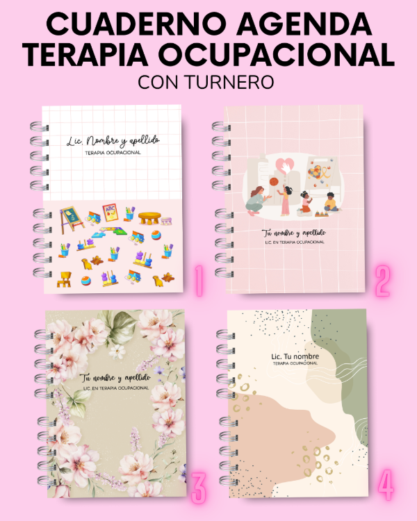 Producto - CUADERNO AGENDA TERAPIA OCUPACIONAL CON TURNERO - 0