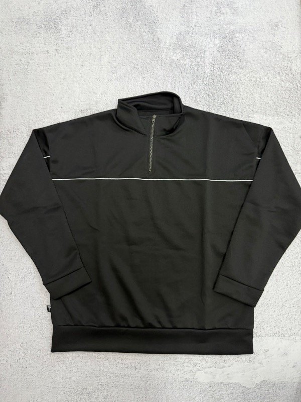 Producto - Buzo medio cierre poliéster Negro