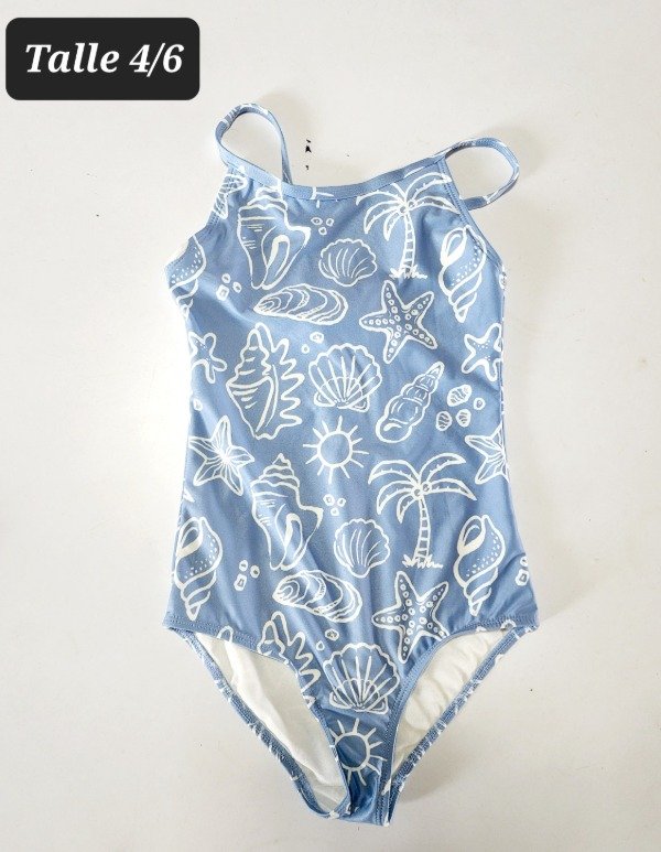 Traje de baño HyM talle 4/6 celeste