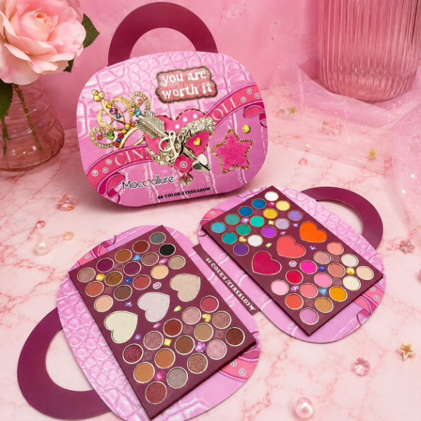 Producto - PALERA DE SOMBRAS CARTERA PINK DOBLE 66 COLORES MOC MY24