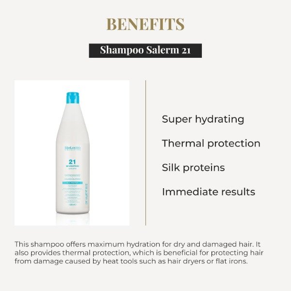 Producto - SALERM - Champú Hidratante 21 Silk Protein 1.000ml - 2