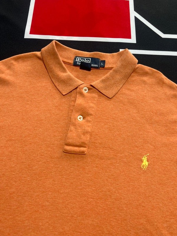 Producto - Chomba Polo Ralph Lauren naranja claro algodón . Talle L amplio/XL