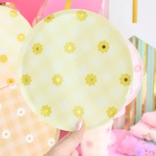 Producto - Plato Margarita cuadrille Amarillo x 5