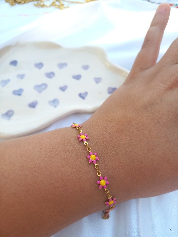 Producto - pulsera margarita (fucsia)
