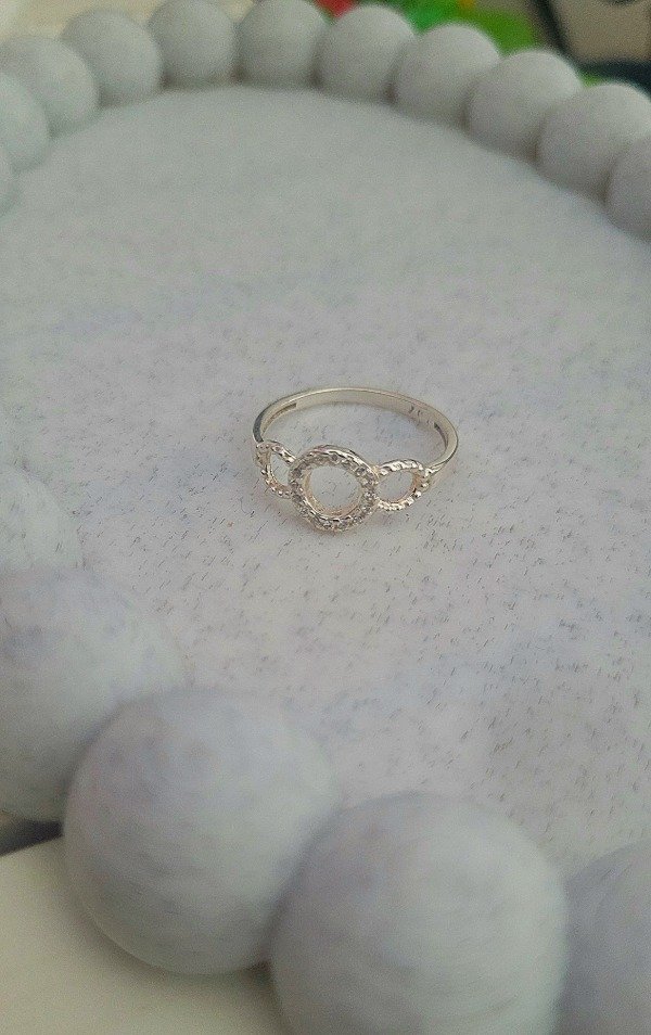 Producto - Anillo círculo micropave de plata 925 - 4