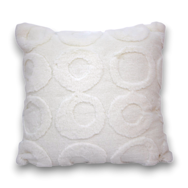 Producto - ALMOHADON 40X40 CM TRAMA CÍRCULOS BLANCA