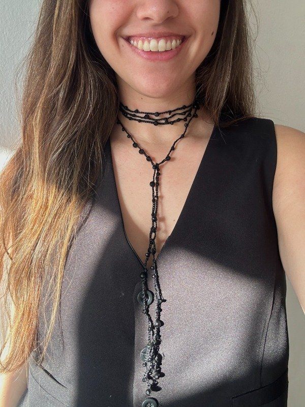 Producto - Collar mil vueltas negro - 1