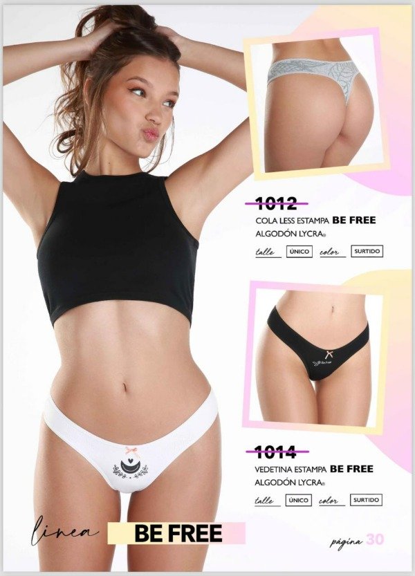 Producto - VEDETINAS ESTAMPADAS BE FREE X 12