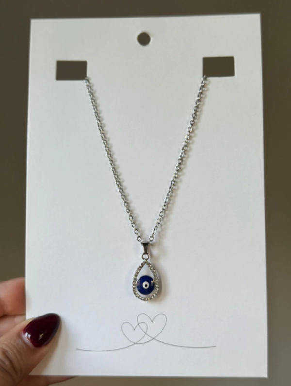 Producto - Cadenita ojo turco plateada