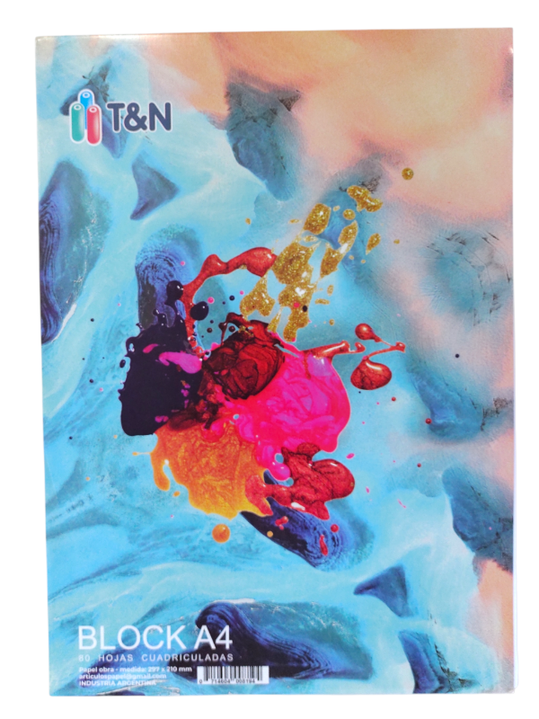 Producto - Block A4 x80hs Cuadriculado 29x21cm TYN