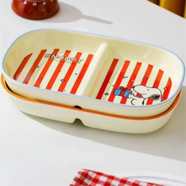 Producto - BANDEJA RAYAS SNOOPY HAPPY 2 DIV