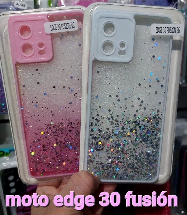 Producto - Fundas brillo en blister. Moto edge 30 fusión