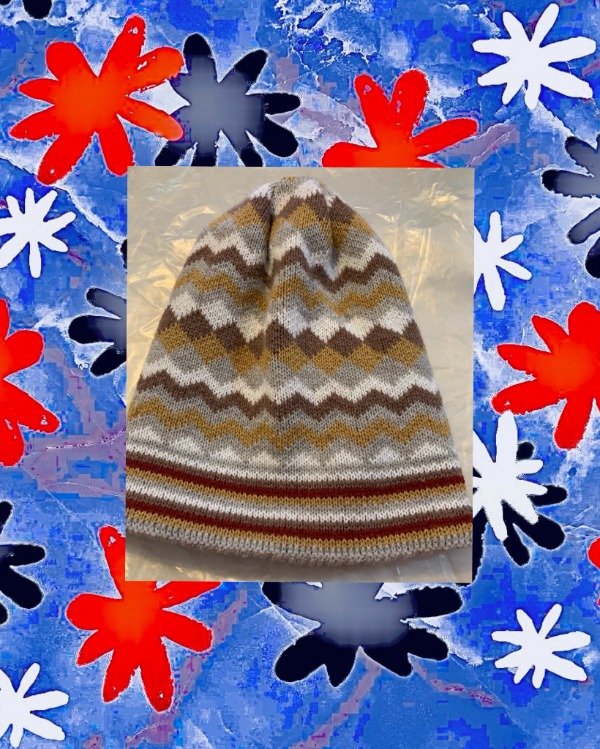 Producto - Gorro de lana unisex c/guardas Marrón