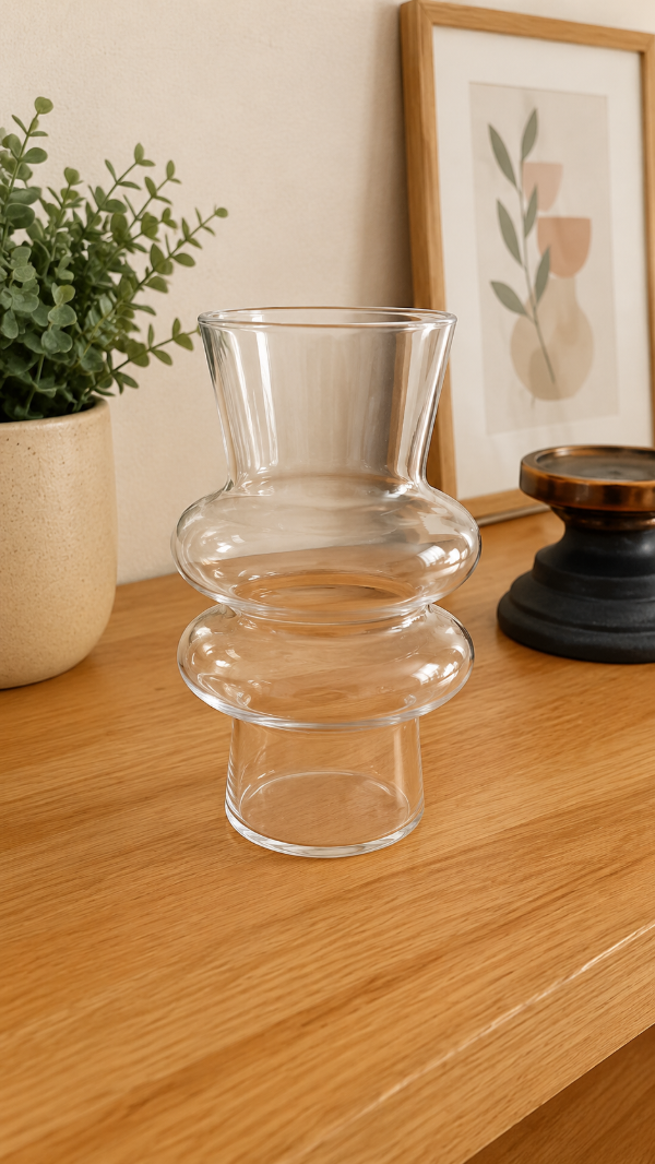 Producto - Florero de vidrio transparente