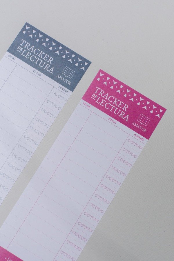 Producto - Tracker de lectura para colorear