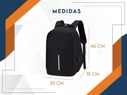 Producto - MOCHILA ANTIRROBO IMPERMEABLE C/ PUERTO USB