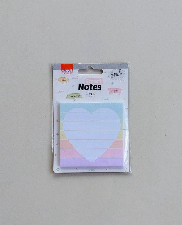 Producto - Notas adhesivas Corazón multicolor  76x76