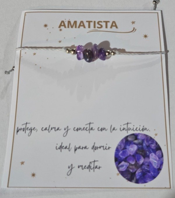 Producto - Pulsera hilo escalla amatista