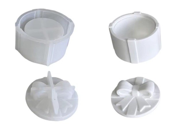 Producto - MOLDE SILICONA ALHAJERO REDONDO c/TAPA MOÑO LAZO 3D (BM4276 - 2