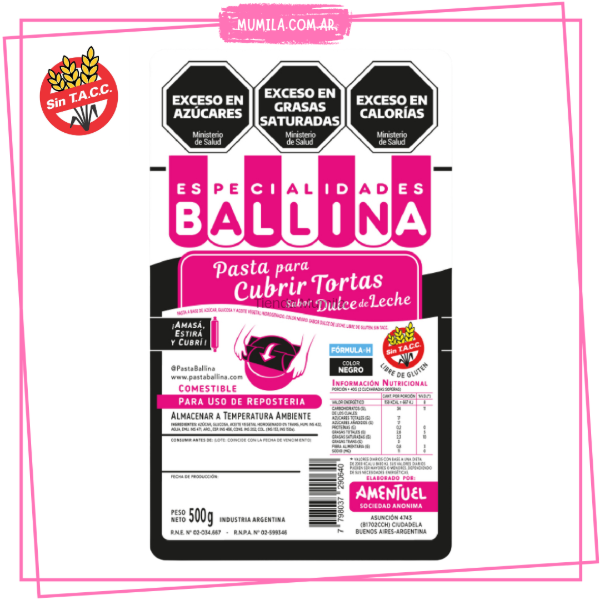 Producto - Pasta ballina Negro Formula H Color 500gr