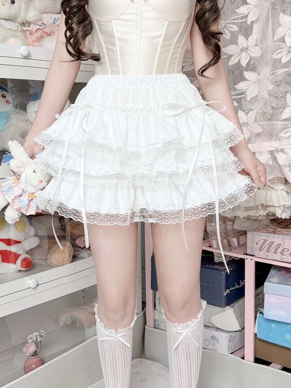 Producto - Pollera Blanca con volados