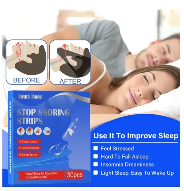 Producto - TIRAS NASALES X30 RESPIRA MEJOR ANTI RONQUIDOS RUIDO MEJORA SALUD - 0