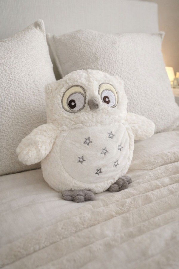 Producto - Peluche Lechuza Con Sonido Y Luz Blanco Grande