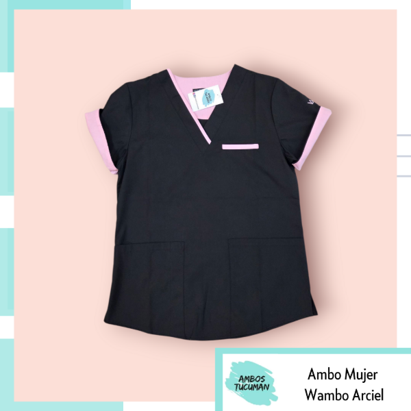 Producto - Chaqueta Wambo Negra detalle Rosa