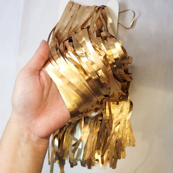 Producto - Cortina lluvia mate color rosa gold