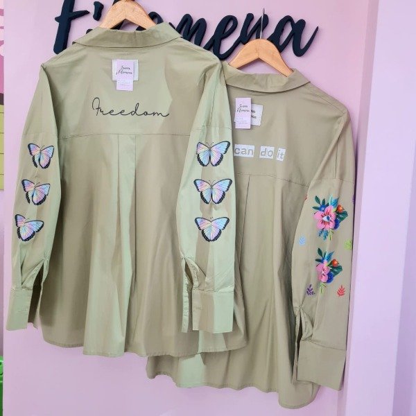 Producto - Camisa poplin pistacho estampada 7723 - 0