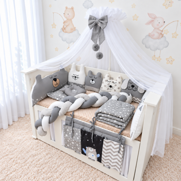 Producto - Set de Chichoneras para Cuna Alexander Animalitos Nórdicos - 0