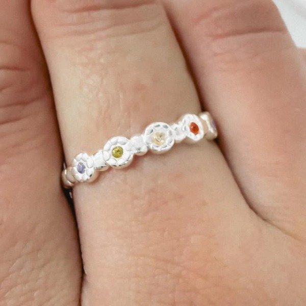Producto - ANILLO DE ACERO BLANCO COLORES