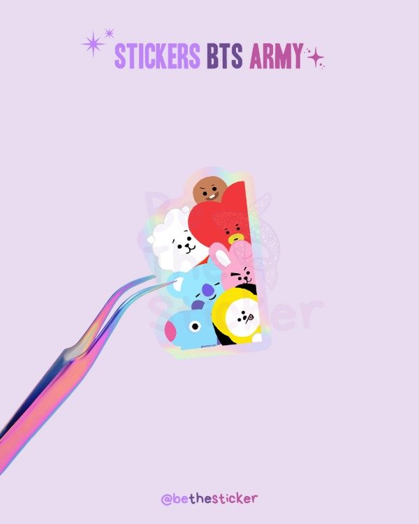 Producto - Sticker Holográfico BT21