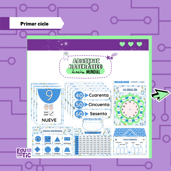 Producto - AMBIENTE MATEMÁTICO - DISEÑO MUNDIAL - PRIMER CICLO