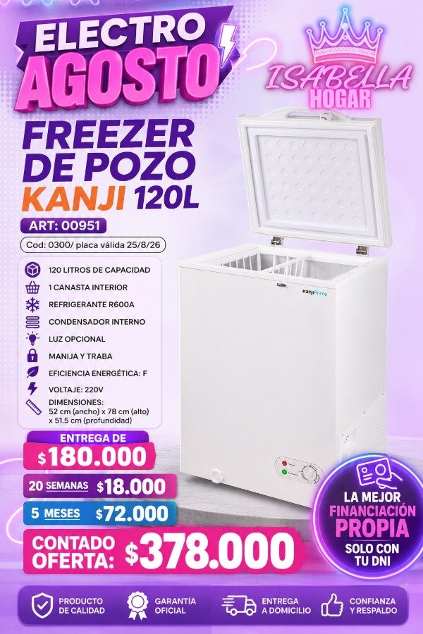 Producto - freezer pozo kanji 120l