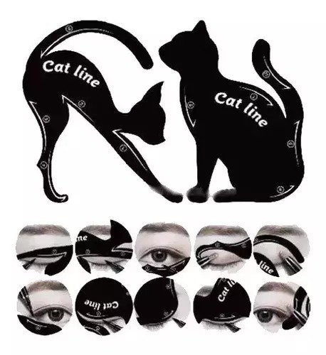 Producto - PLANTILLA DE GATITO PARA DELINEAR CAT EYE - 12 UNIDADES