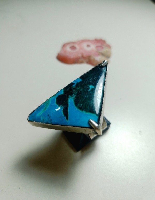 Producto - Anillo de alpaca de Crisocola y Turquesa