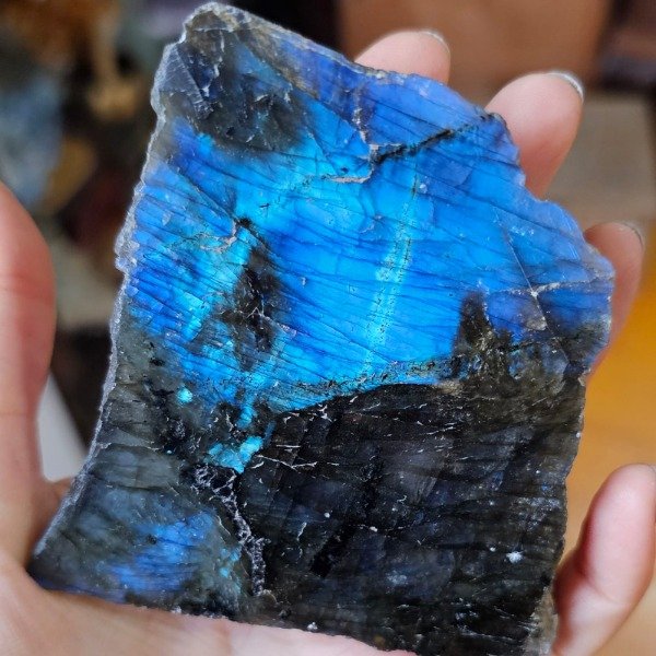 Producto - Labradorita 1 cara pulida con mucho azul