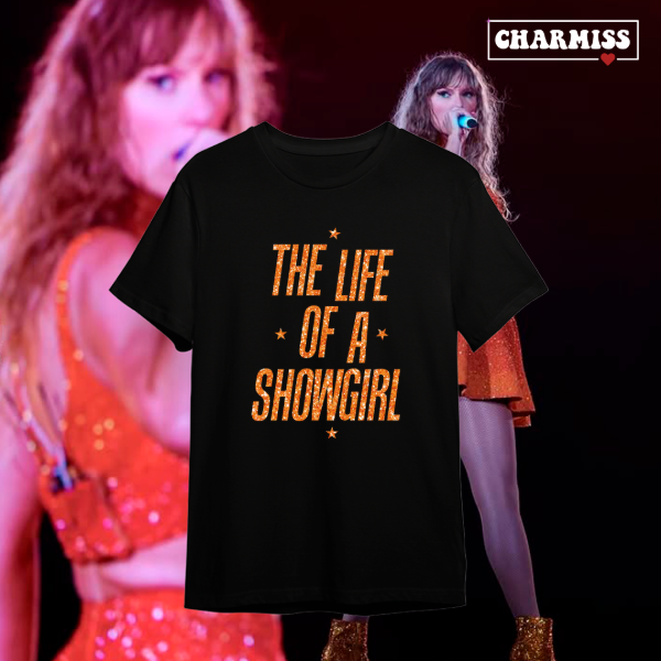 Producto - REMERON OVERSIZE- The life of a showgirl- DTF con brillos - 1