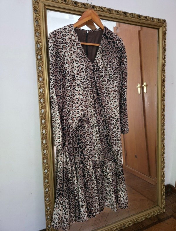 Vestido print marrón — imagen 6