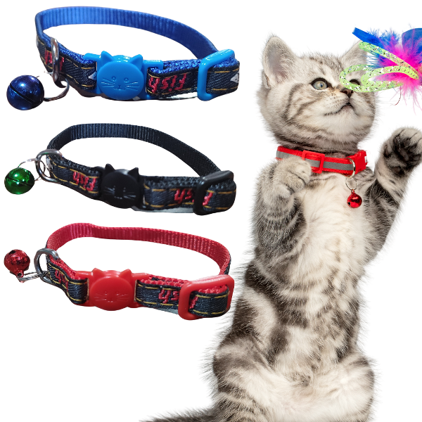 Producto - Collar Para Gatos Con Cascabel Sonoro Broche Click Ajustable - 0