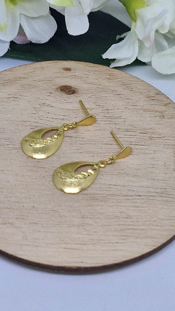 Producto - Aros Colgante tipo Gota Arenado