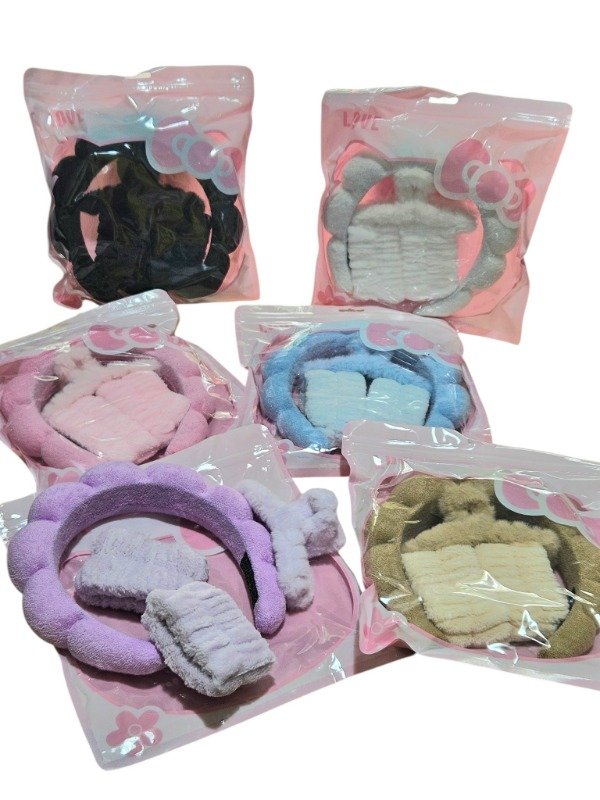 Producto - Set Vincha, Broche y Muñequeras Skin Care