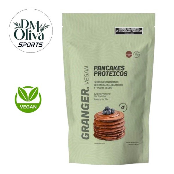 Producto - Pancakes Proteicos VEGANOS sabor chocolate x 400g - Sin T.A.C.C.- GRANGER