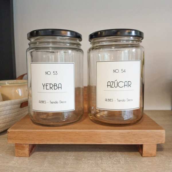 Producto - Set Frascos Yerba/Azúcar con Base